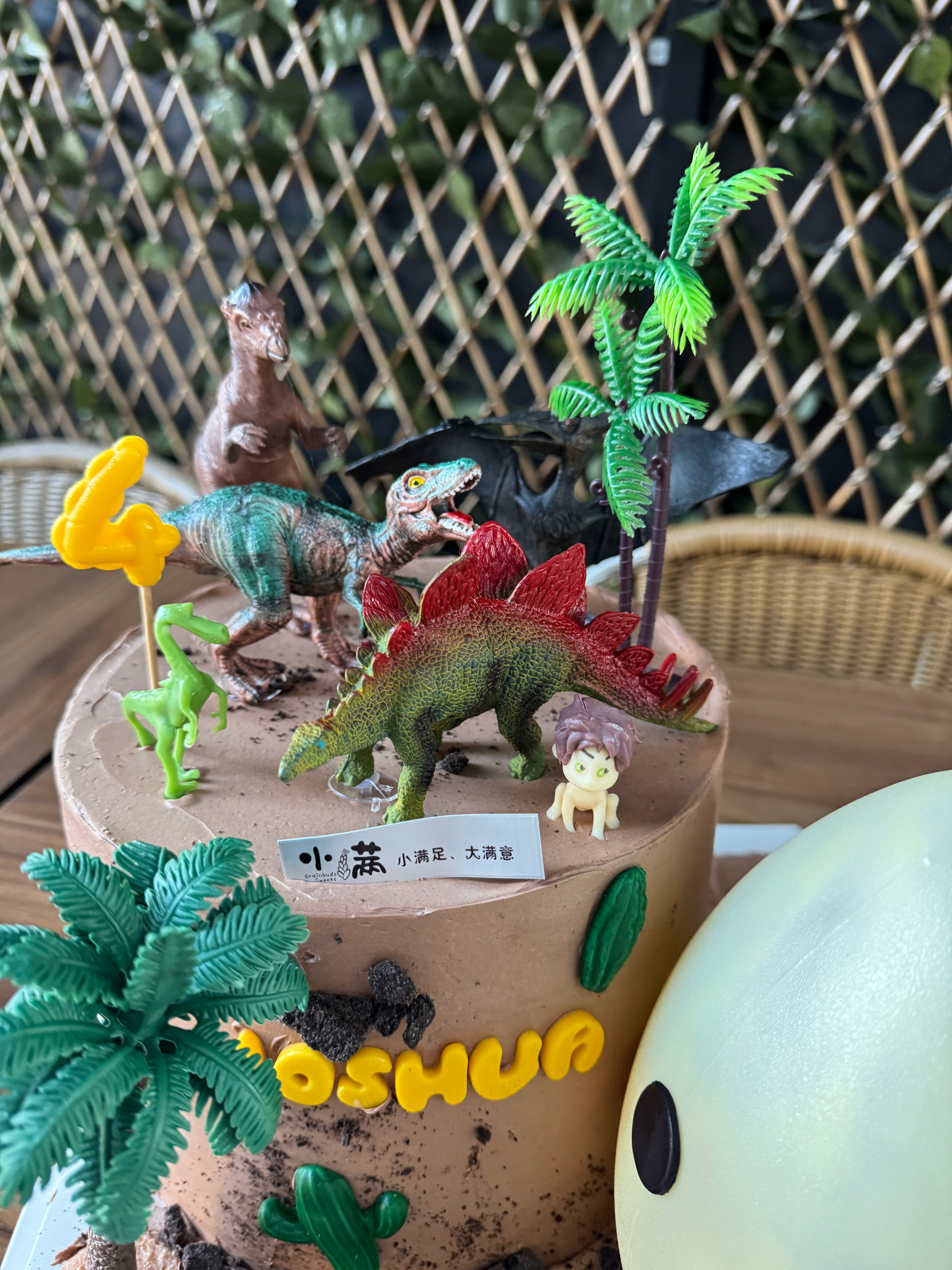 Dinosaur & Smash Egg Cake