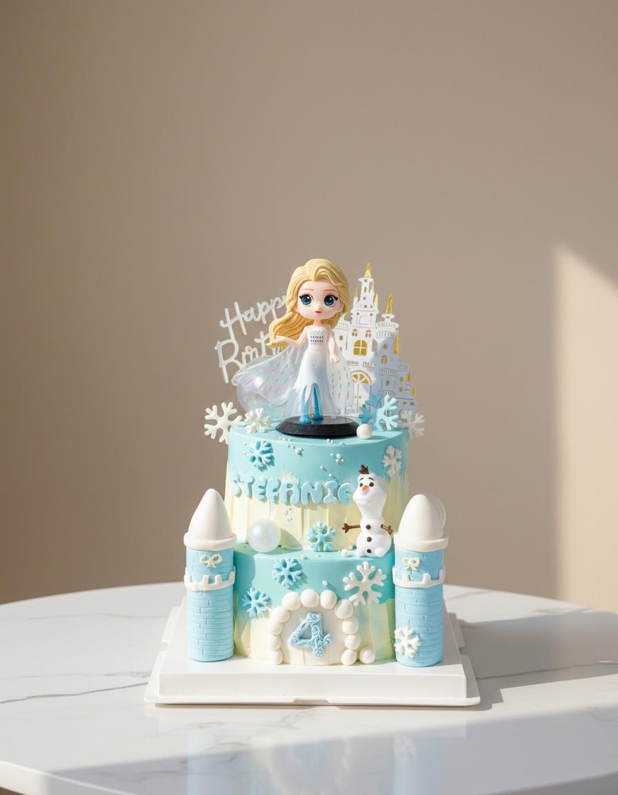 Two-Tier Elsa Cake