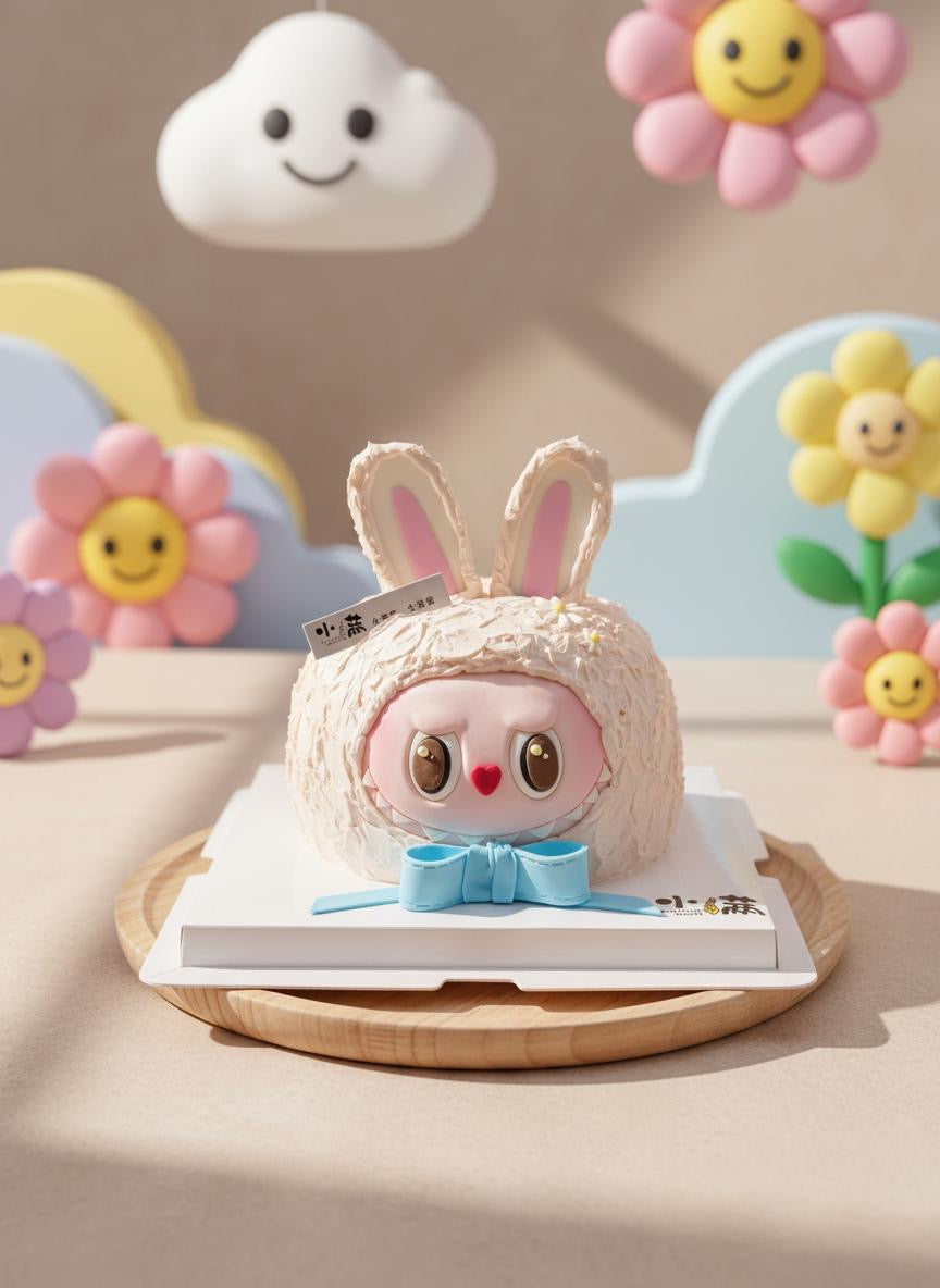 Sweet Bow Labubu Cake