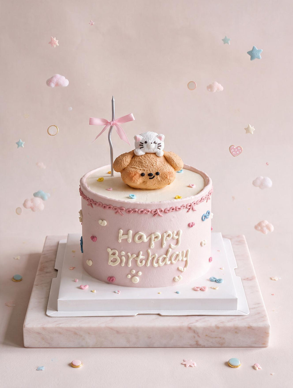 Cute Kitten & Puppy Cake