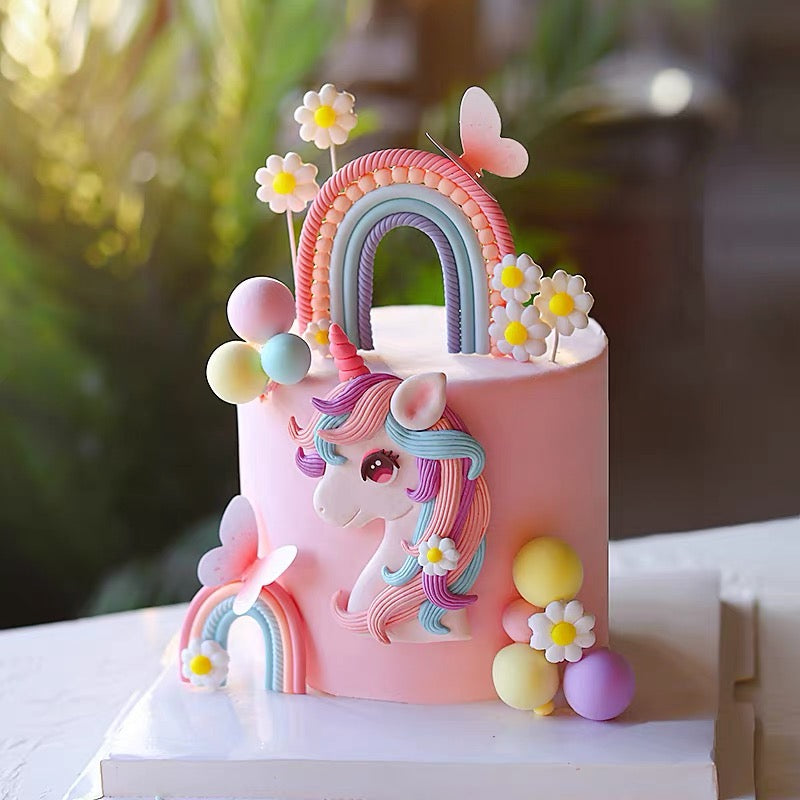 Rainbow Unicorn Cake