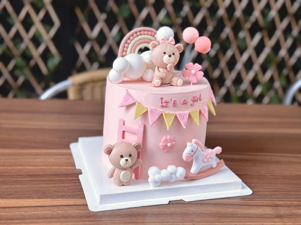 Pink Teddy Bear Cake