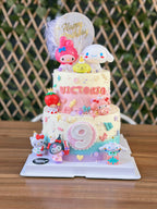 Sanrio-themed Two-Tier Cake