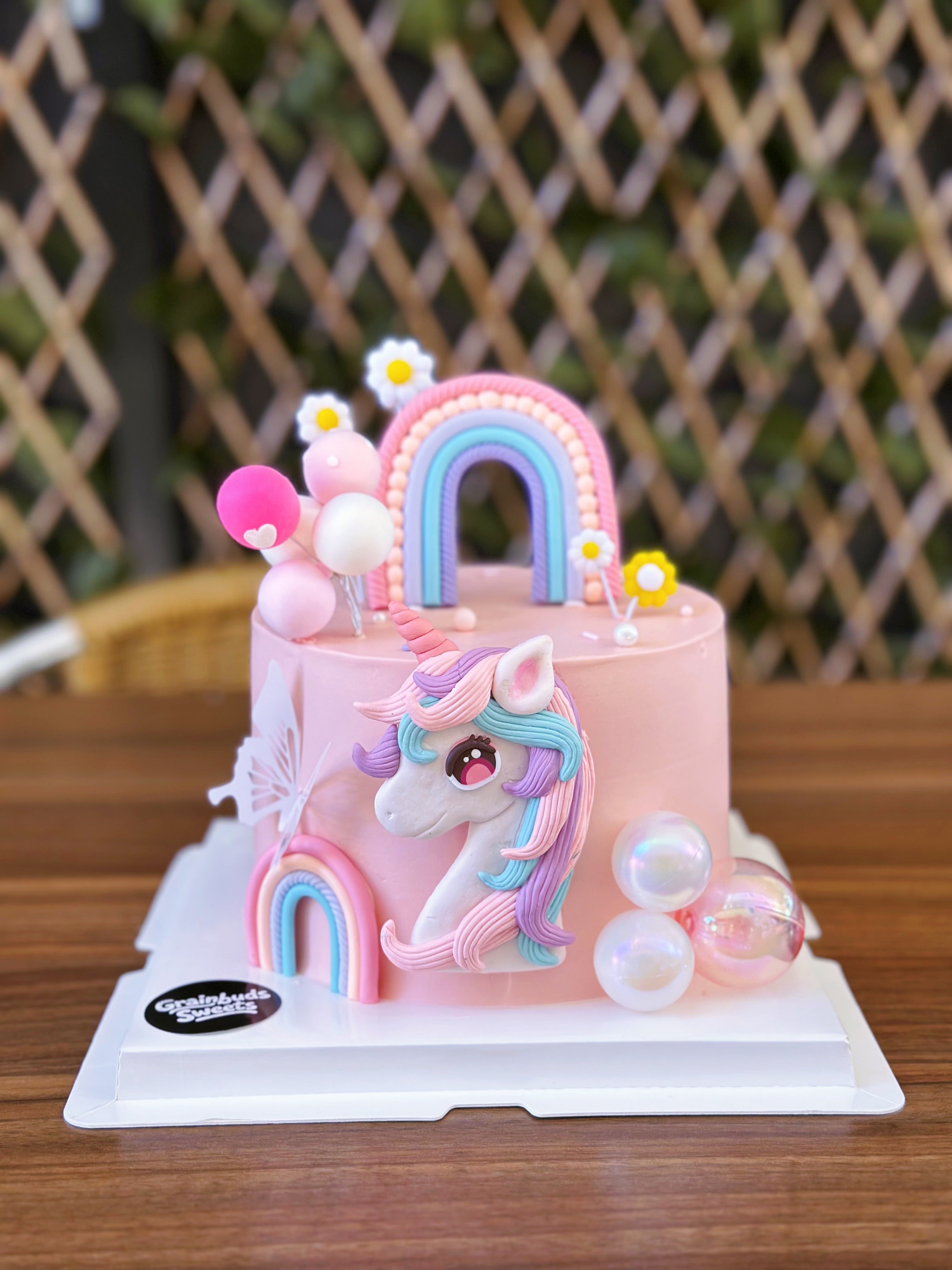 Rainbow Unicorn Cake
