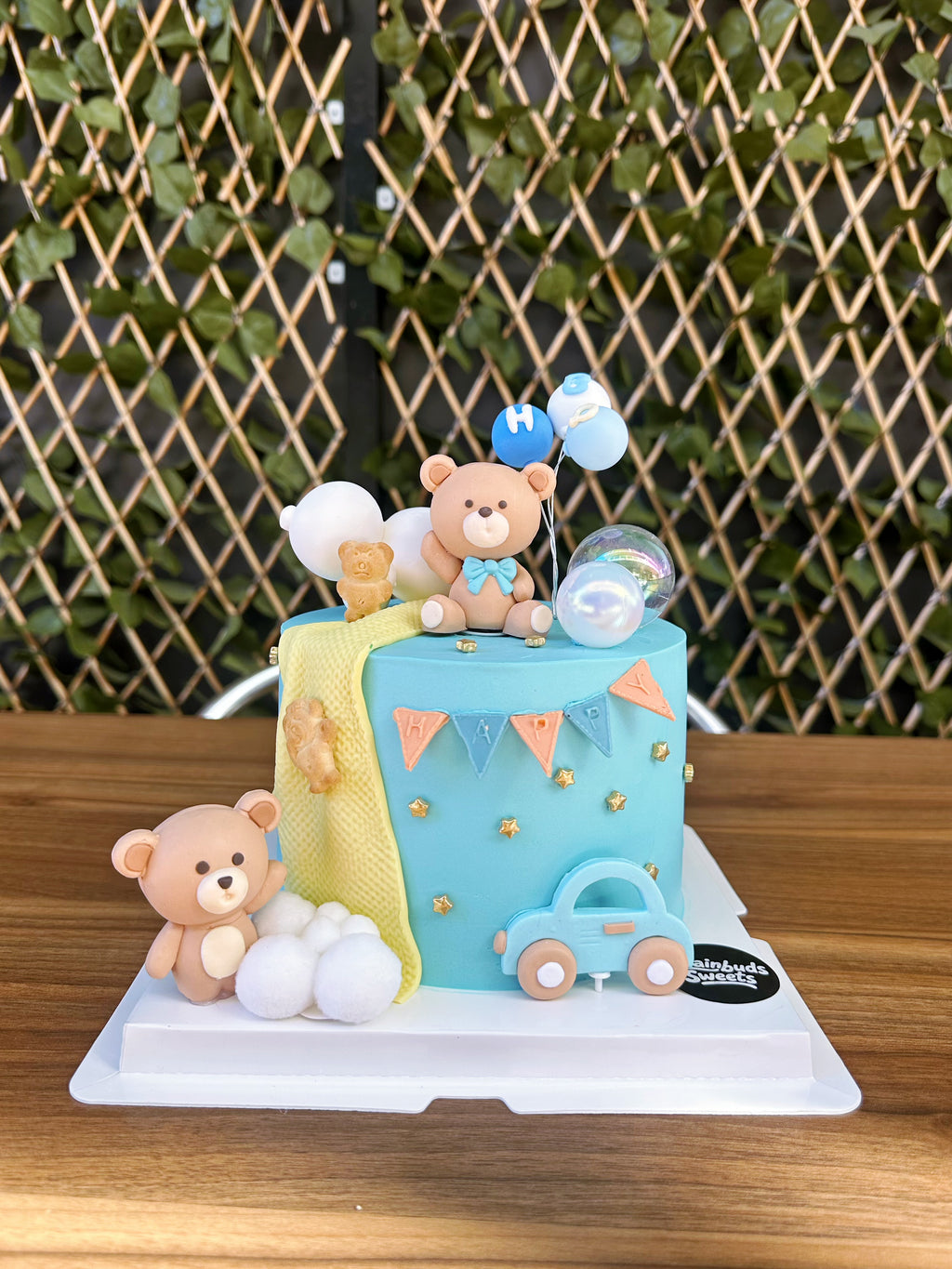 Blue Teddy Bear Cake