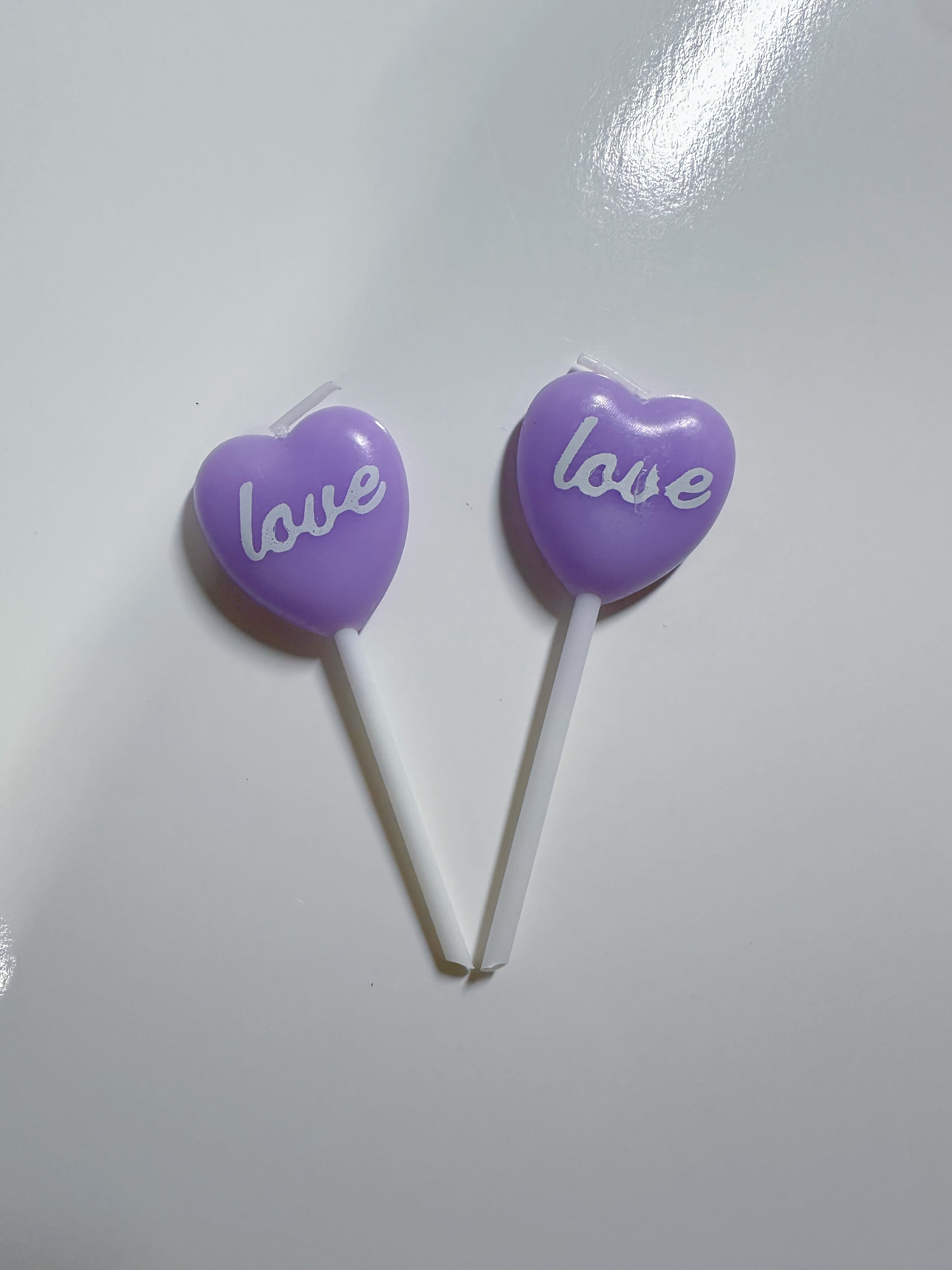 Purple Hearts Candle