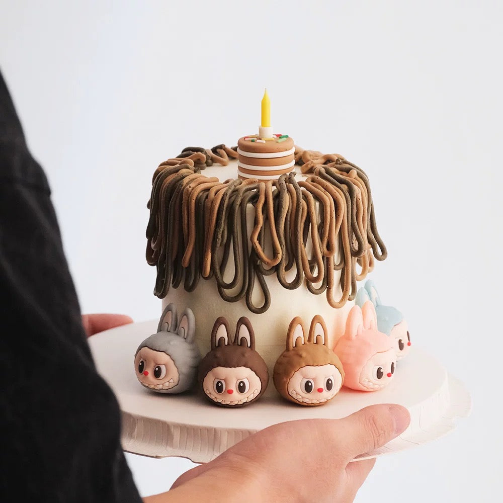 Squiggle Party Labubu Cake