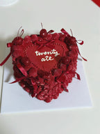 Burgundy Red Heart Vintage Cake