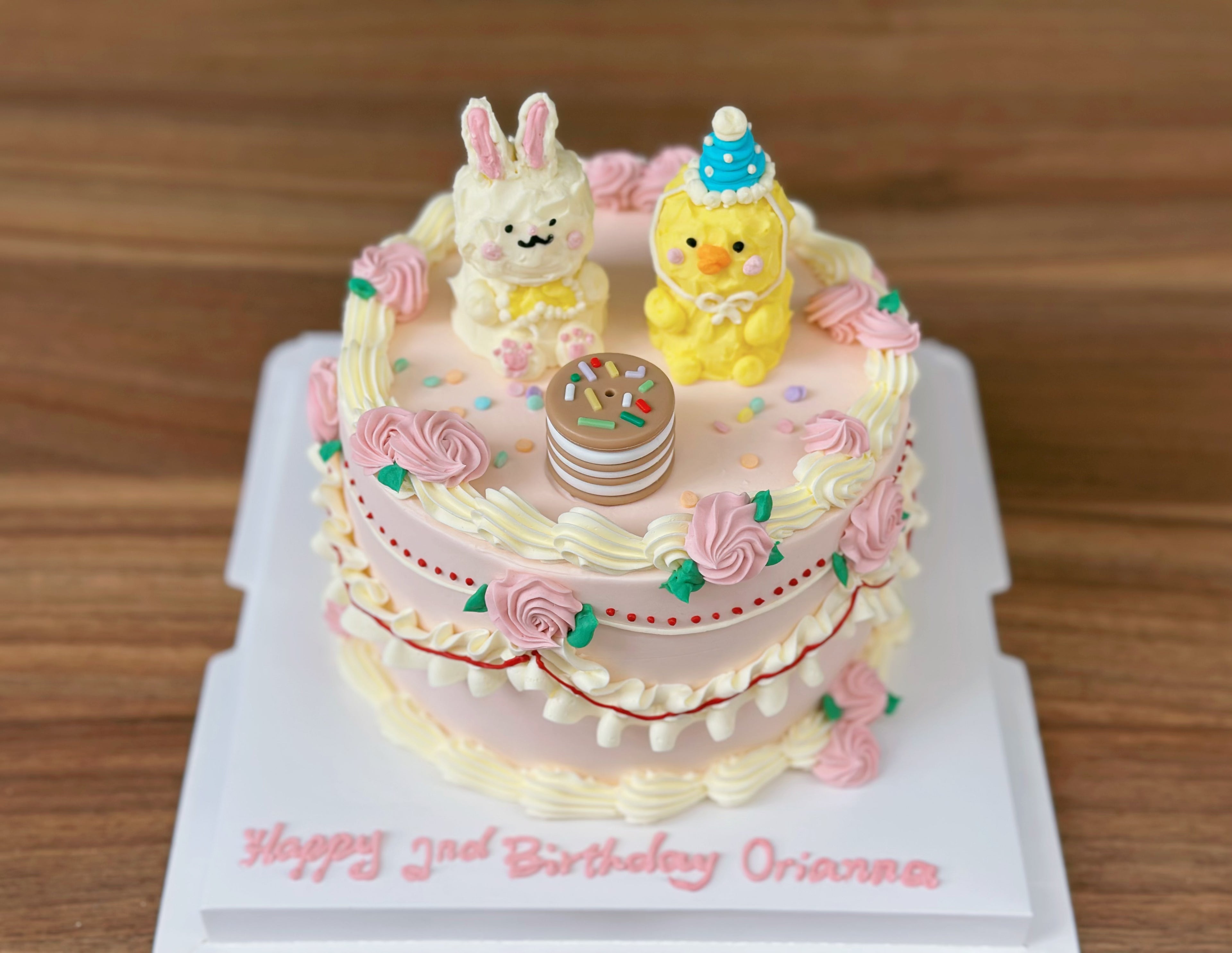 Little Duck & Bunny Vintage Cake