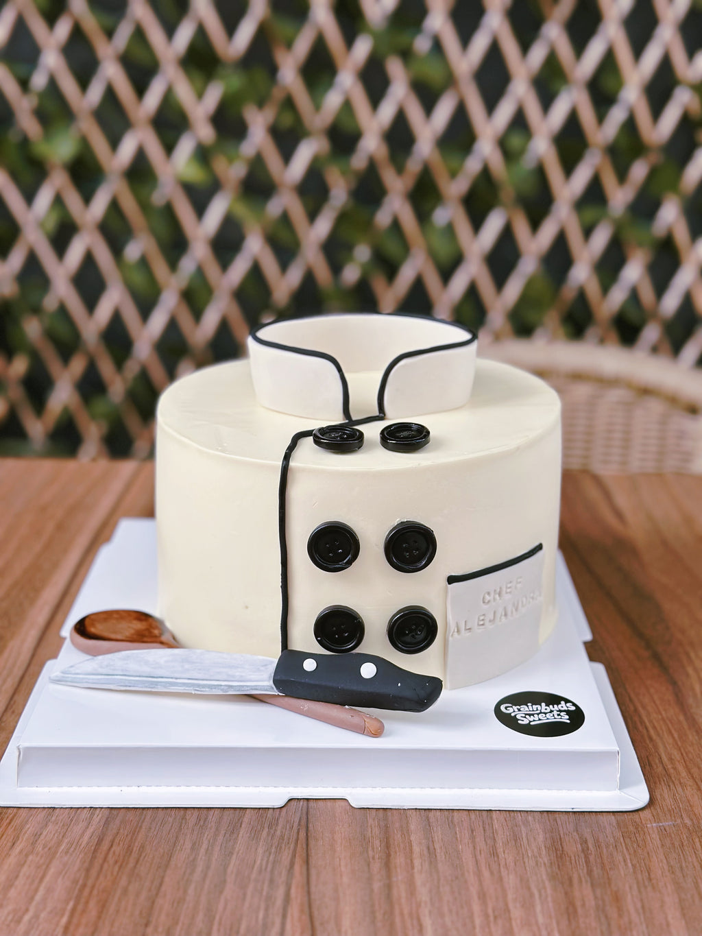 Handmade Fondant Chef-Themed Cake