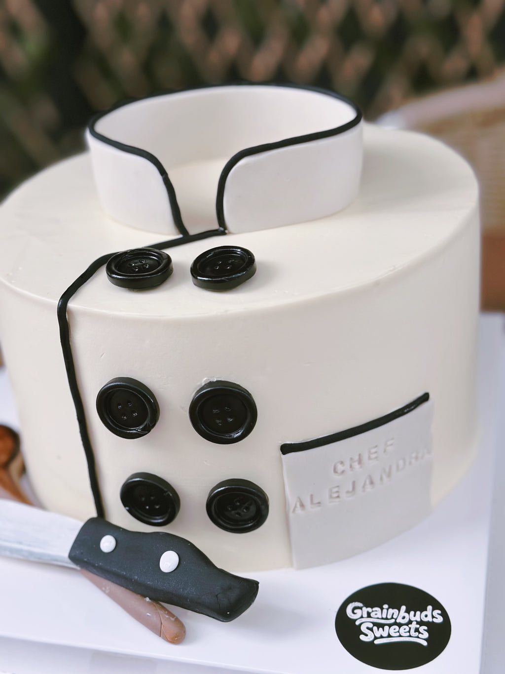 Handmade Fondant Chef-Themed Cake
