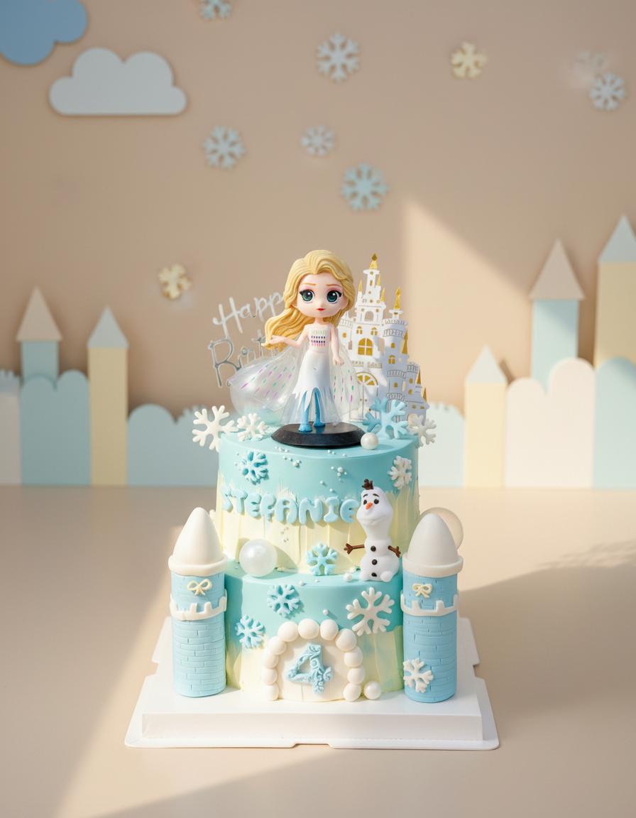 Two-Tier Elsa Cake