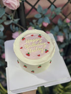Vintage Hand-Painted Cherry Cake