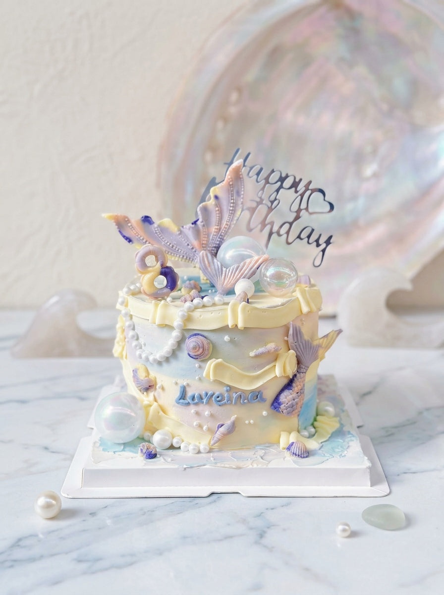 Mermaid themed cake